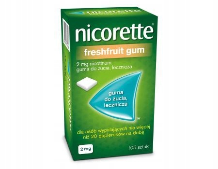 Nicorette Freshfruit Gum Guma do żucia lecznicza 2 mg 105 sztuk