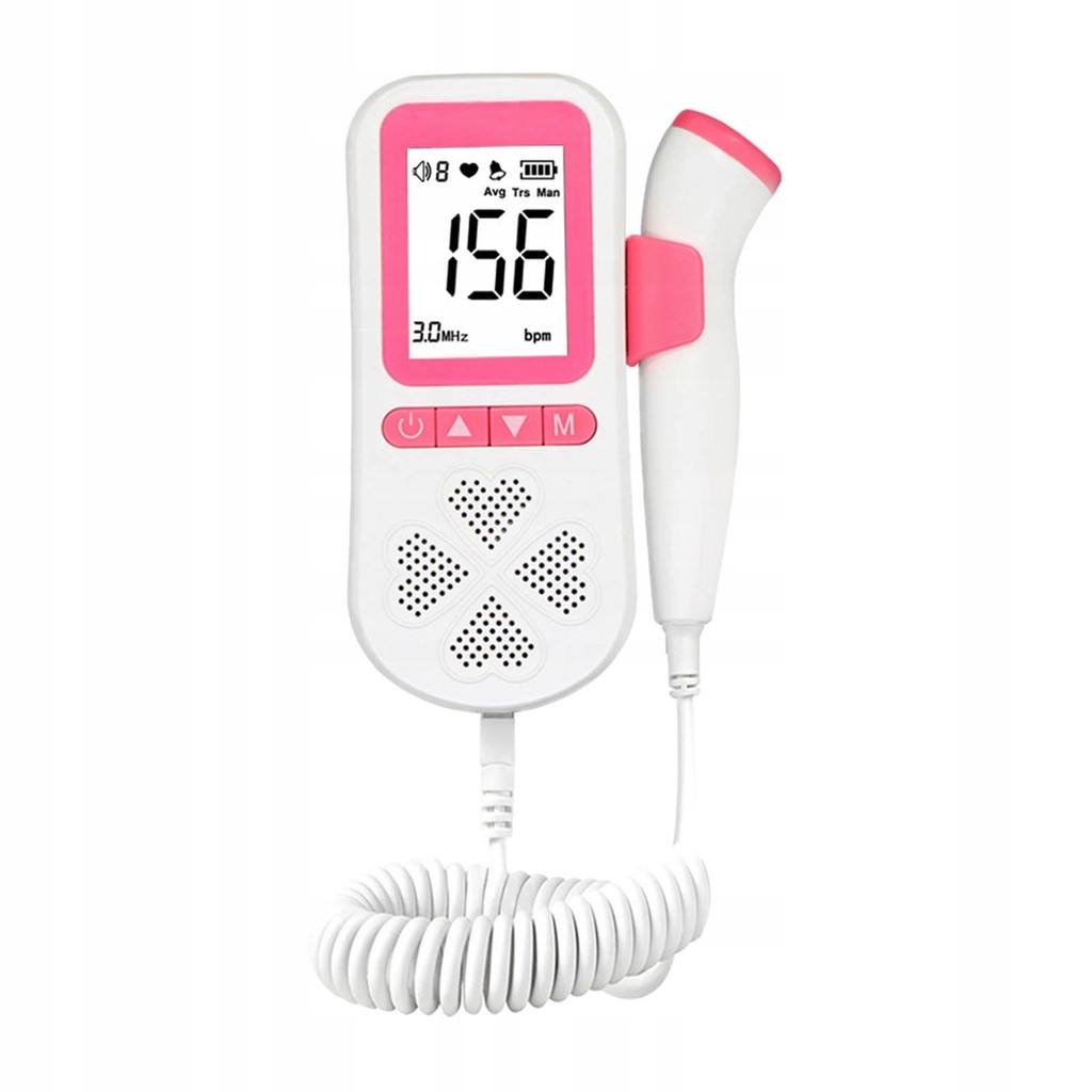 Fetal Monitor Baby Fetal Sound Detector Pink