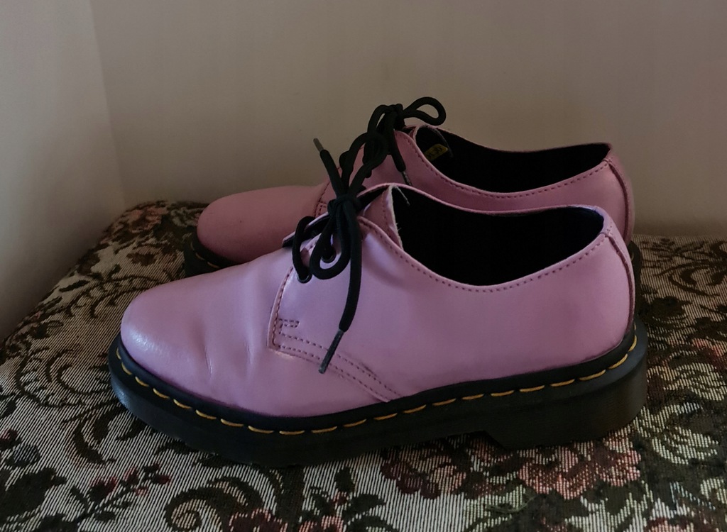 DR.MARTENS PÓŁBUTY PINK METALLIC 38 wkł. 24,5 cm