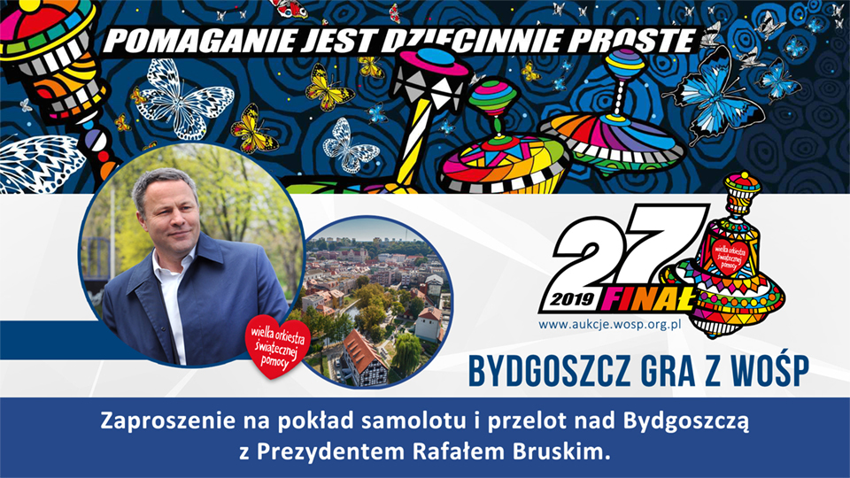 Przelot samolotem nad Bydgoszczą