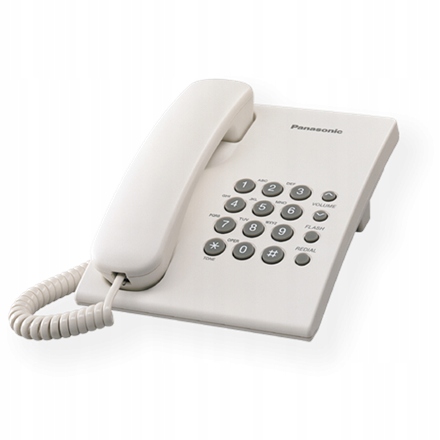 Telefon przewodowy Panasonic KX-TS500FXW, biały