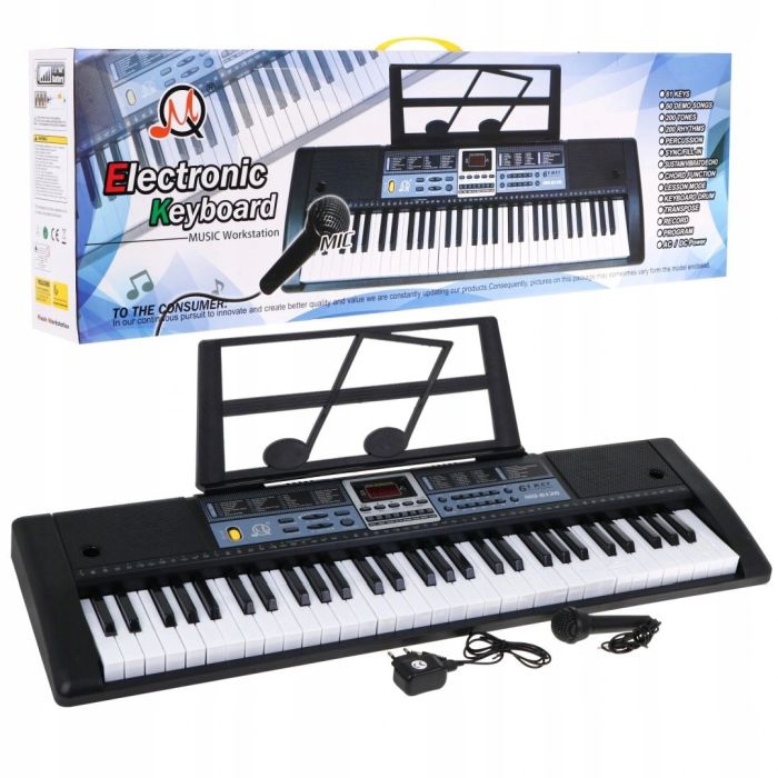Keyboard DLA DZIECI ORGANY DO NAUKI Z MIKROFONEM