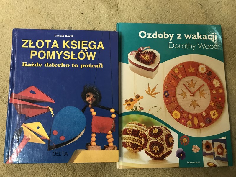 2 KSIĄŻKI,  ZŁOTA KSIĘGA POMYSŁÓW, OZDOBY Z WAKACJ