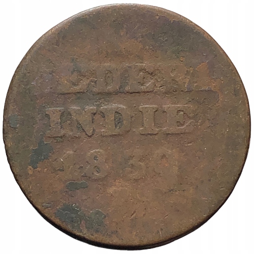 56636.Holenderskie Indie Wschodnie, 2 centy 1839 r.
