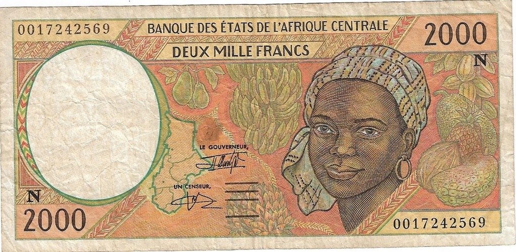 Gwinea Równikowa 2000 francs 1994-2000r