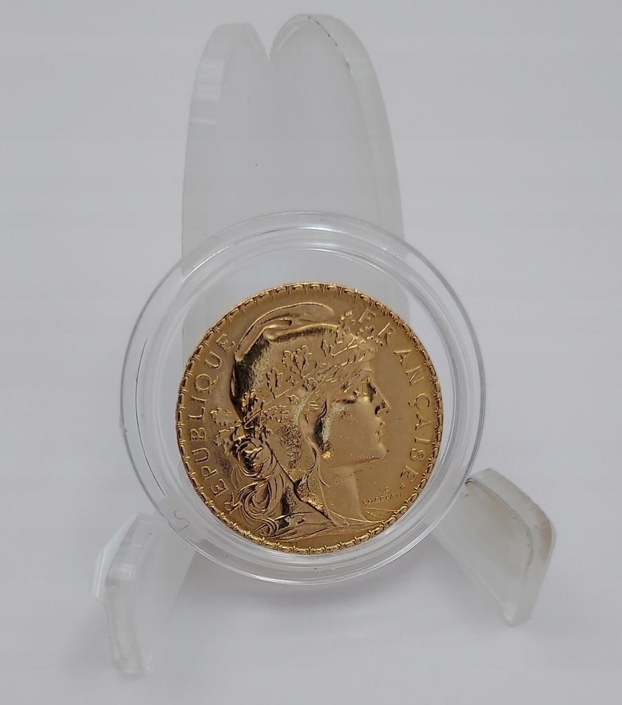 Złota Moneta 20 FRANKÓW FRANCJA 1914