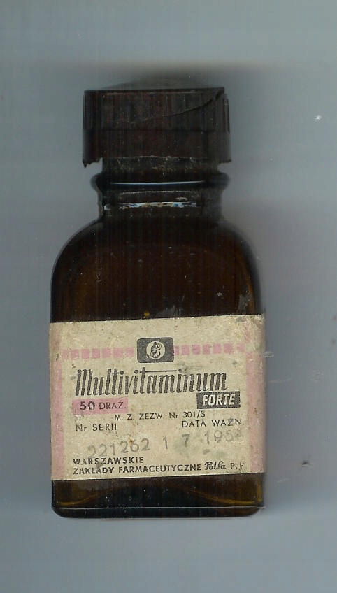 Stara butelka Multivitaminum 1962