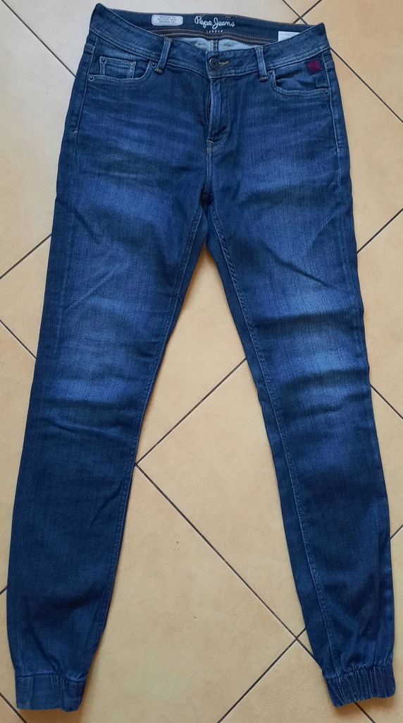 PEPE JEANS spodnie jeans gumki na nogawkach W24/L