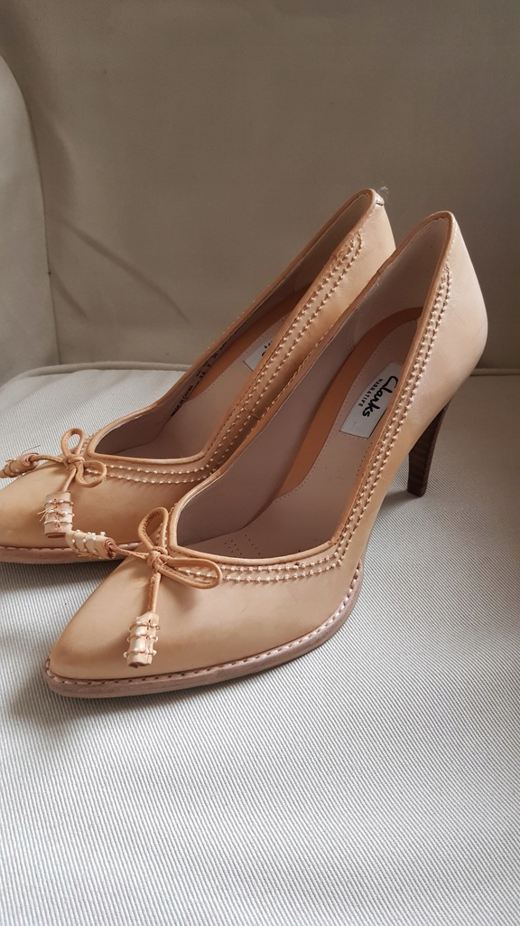 Clarks Bombay Ecco Ryłko nowe czółenka beż nude 36