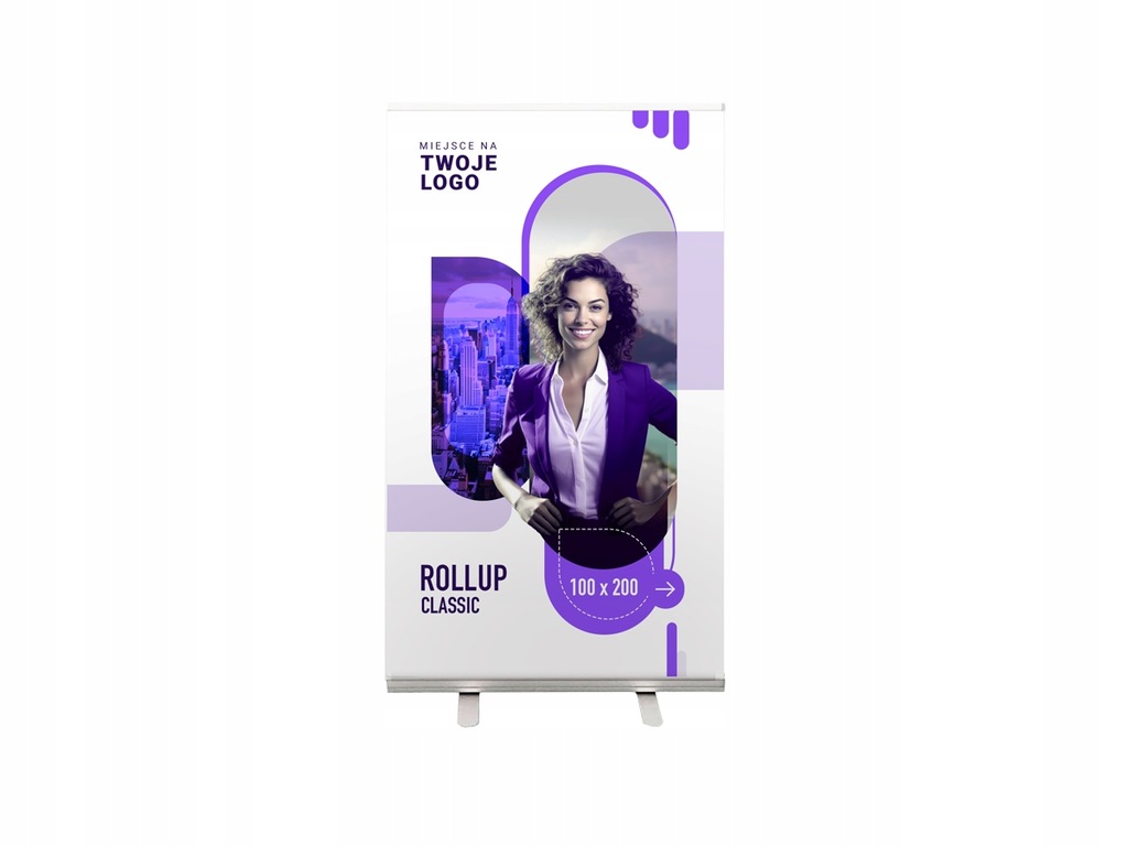Rollup Classic 100x200 cm SREBRNY FRONTLIT