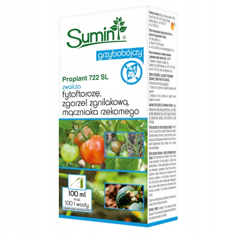 Proplant 722SL Skuteczny Środek Grzybobójczy Warzywa Rośliny Ozdobne 100ml