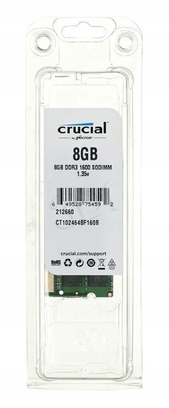 Pamięć Crucial CT102464BF160B (DDR3 SO-DIMM 1 x 8G