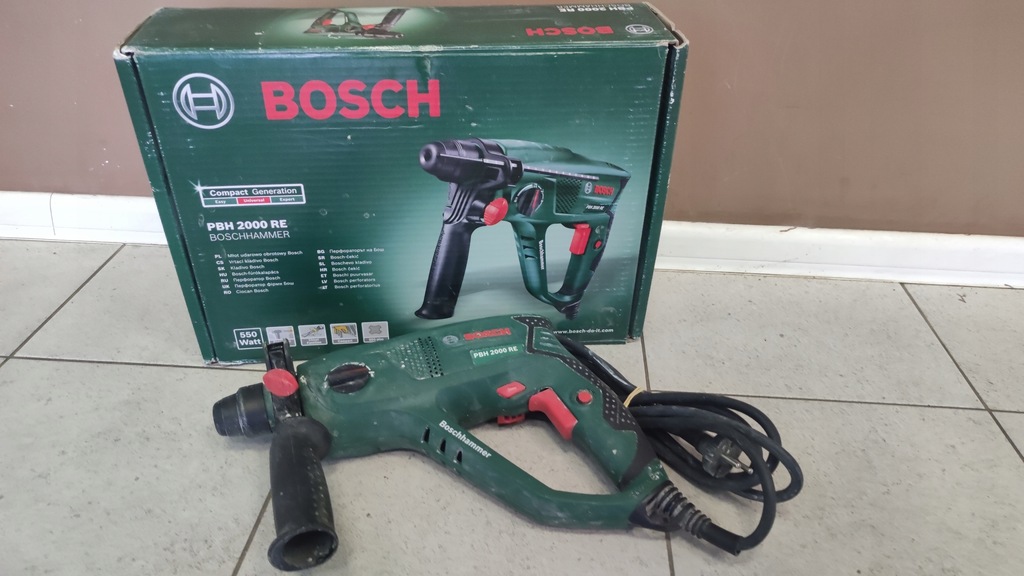 Młotowiertarka Bosch PBH 2000 RE SDS Plus 550 W