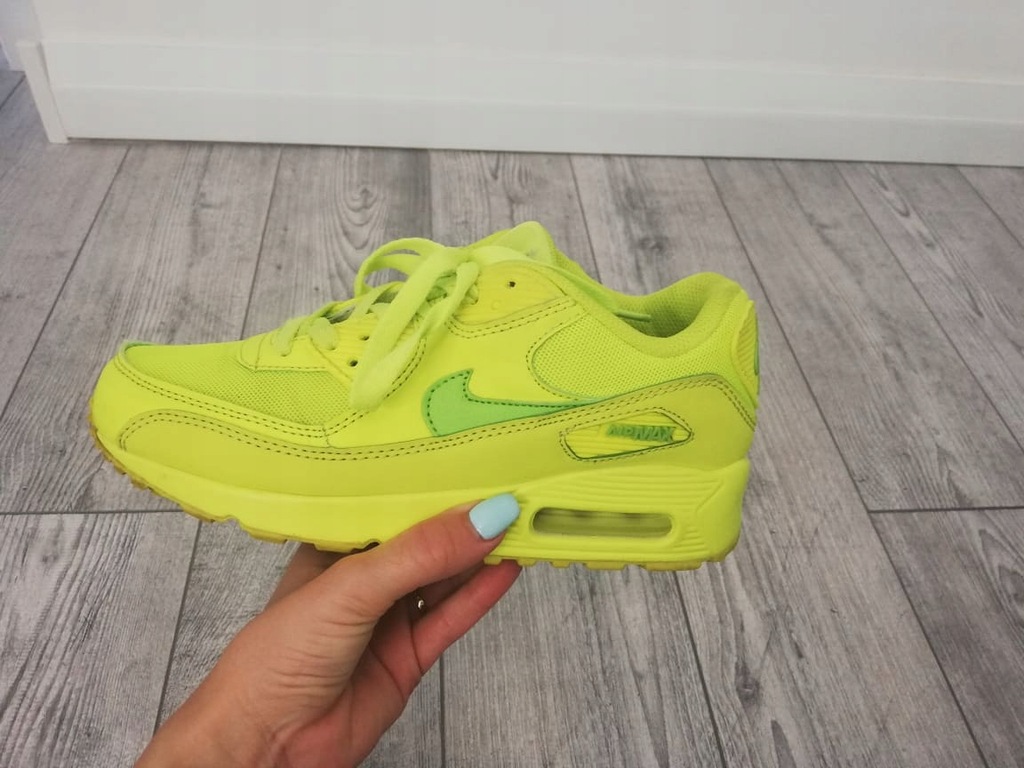 Nike Air Max 90 GS 307793-700 neon neonowe 37,5 8356152329