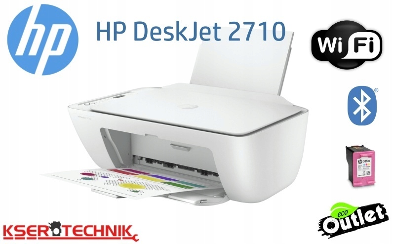 POWYST Urządzenie HP DeskJet 2710 + TUSZ WiFi