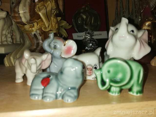 Słonie figurki