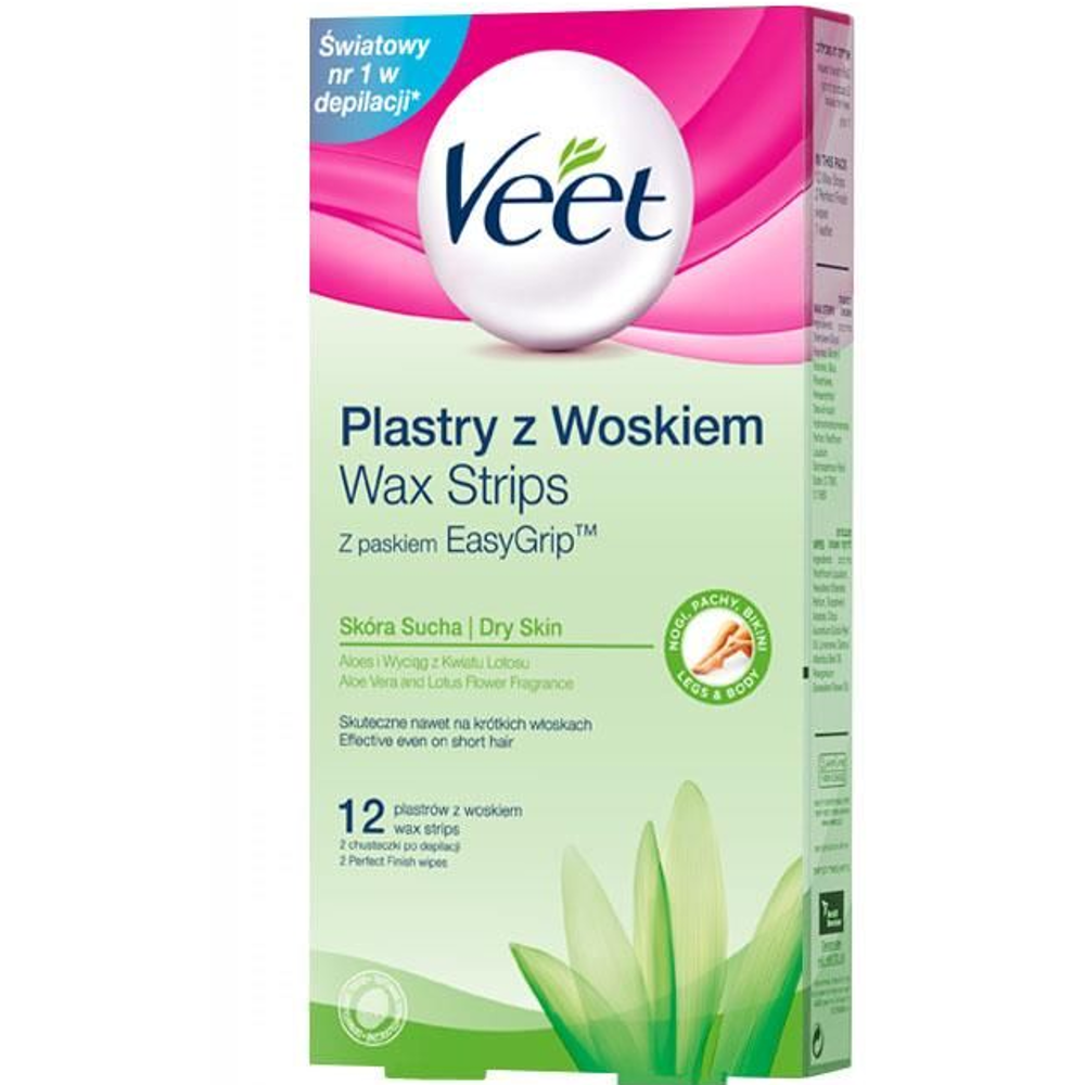 VEET PLASTRY Z WOSKIEM WAZ STRIPS DO DEPILACJI