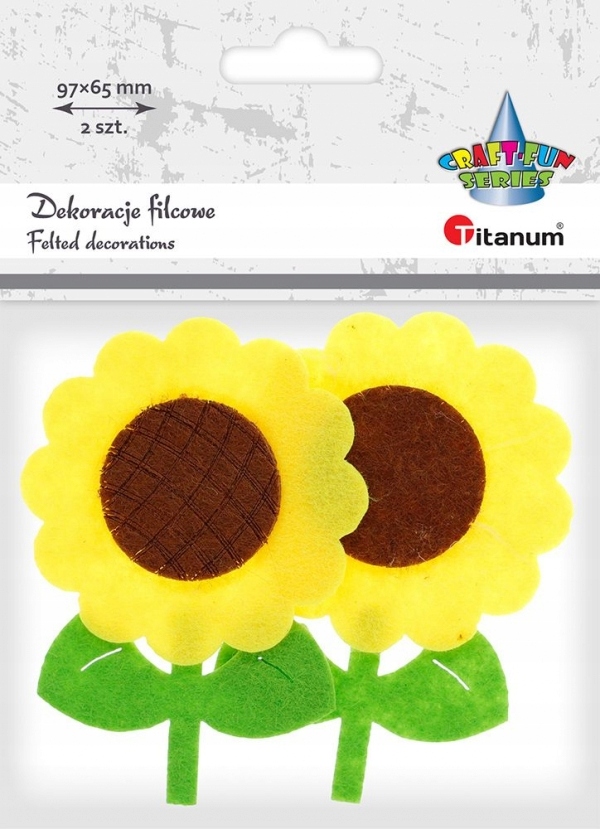 Ozdoba filcowa Titanum Craft-fun słoneczniki żó