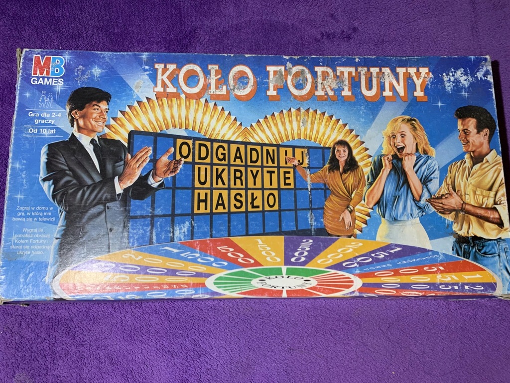 Gra planszowa Koło Fortuny 1995 PRL Hasbro UNIKAT