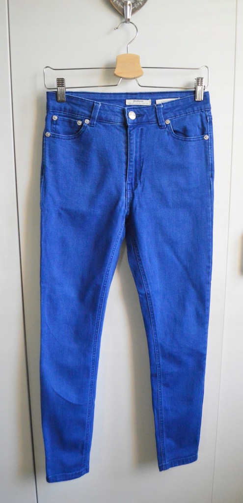 Stradivarius jeansy spodnie S niebieskie rurki