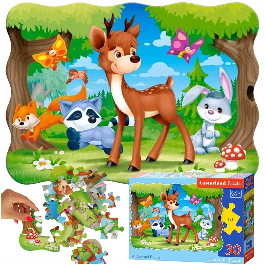 CASTORLAND Puzzle 30 elementów A Deer and Friends