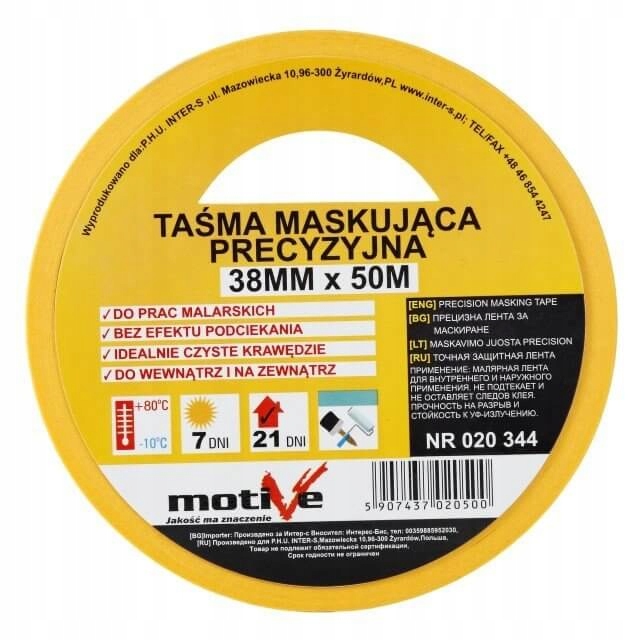 Taśma Maskująca Precyzyjna 50m x 30mm Motive