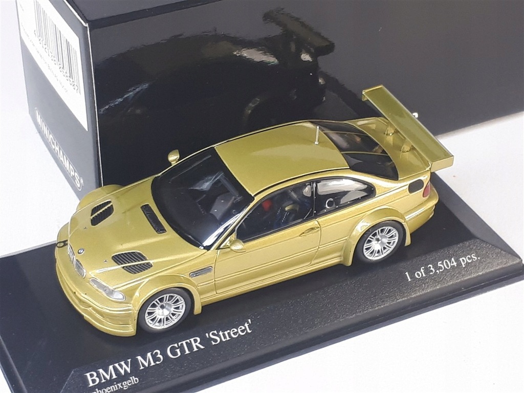 ミニカー MINICHAMPS BMW M3 GTR 'Street' 2001 MINICHAMPS BMW M3 GTR (E46)2001 Street Yellow 1:43