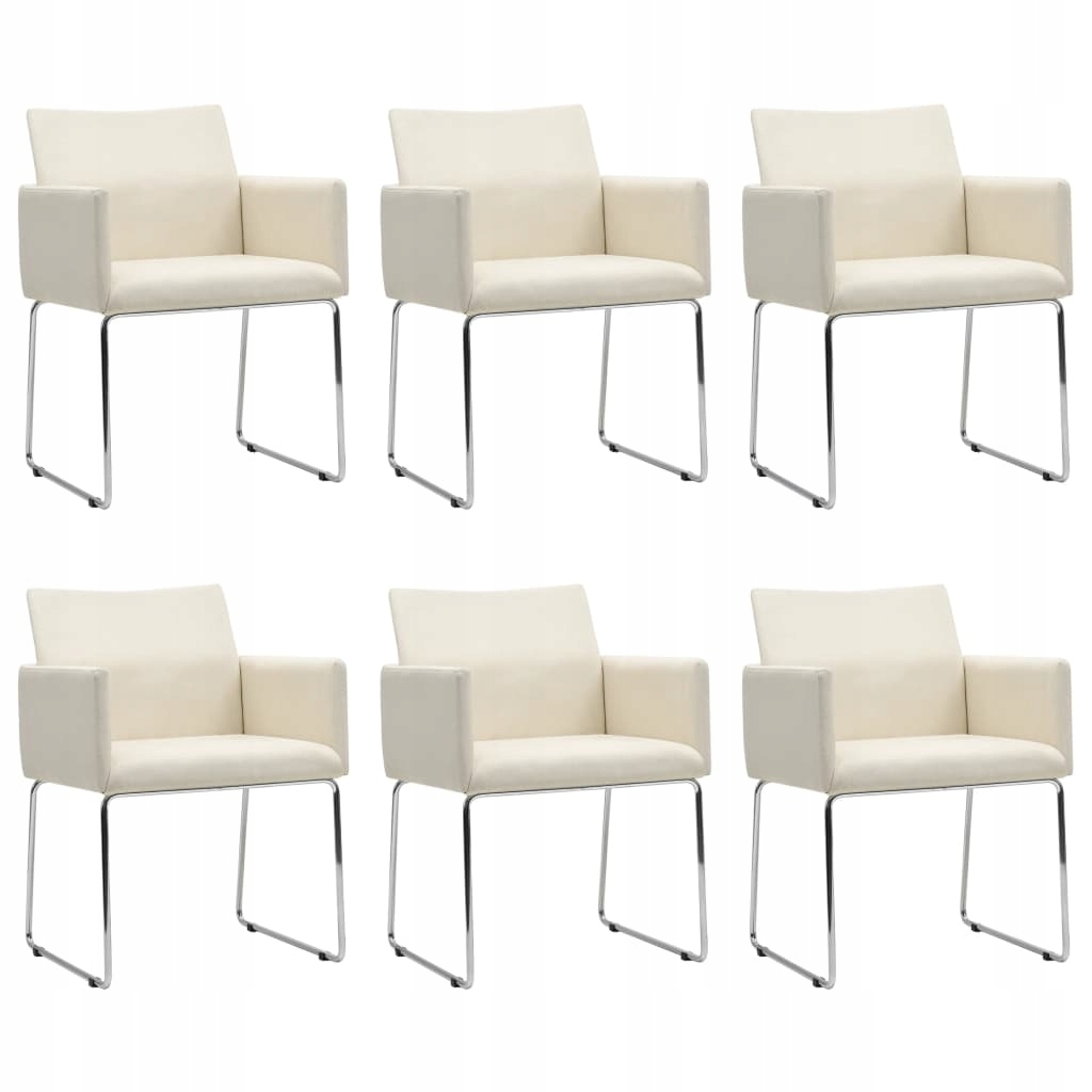 Krzesła stołowe, 6 szt., stylizowane na lniane, bi