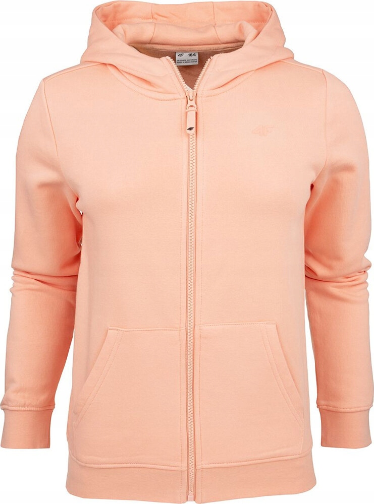 BLUZA DLA DZIEWCZYNKI 4F BRZOSKWINIOWA 4FJSS23TSWSF216 65S r 146cm
