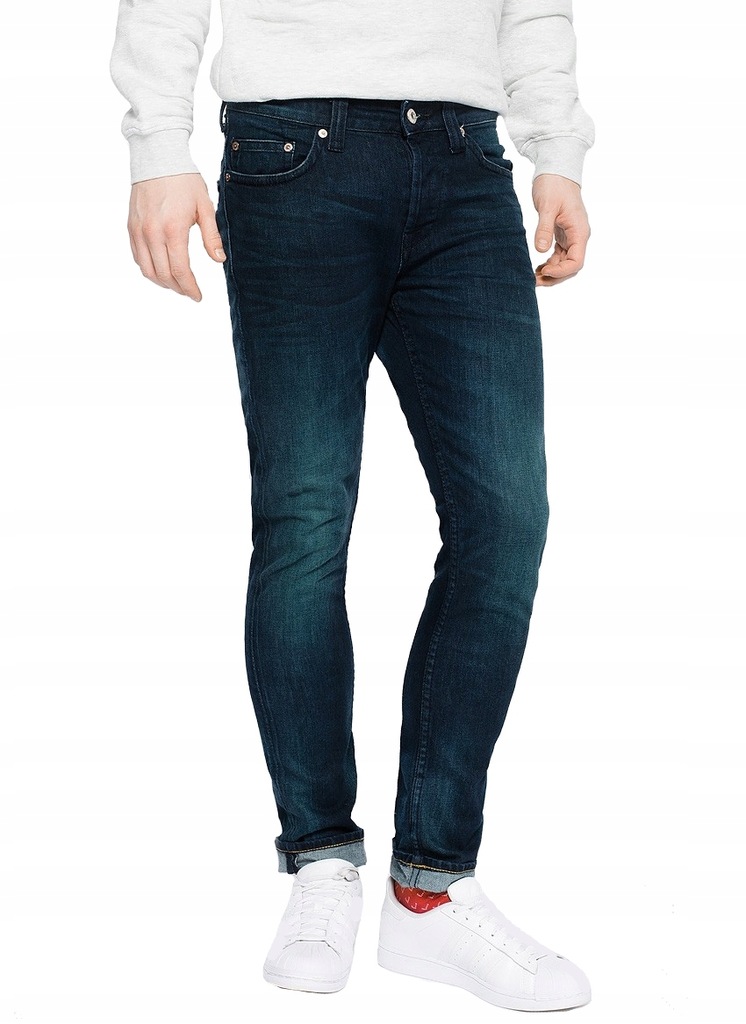 Only Sons GRANATOWE Jeansy Slim Fit 32/30