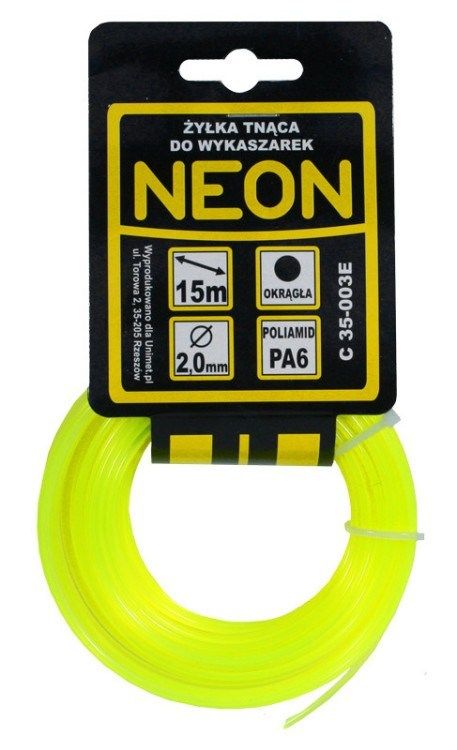 ŻYŁKA DO WYKASZARKI OKRĄGŁA NEON 2,0MM 15M