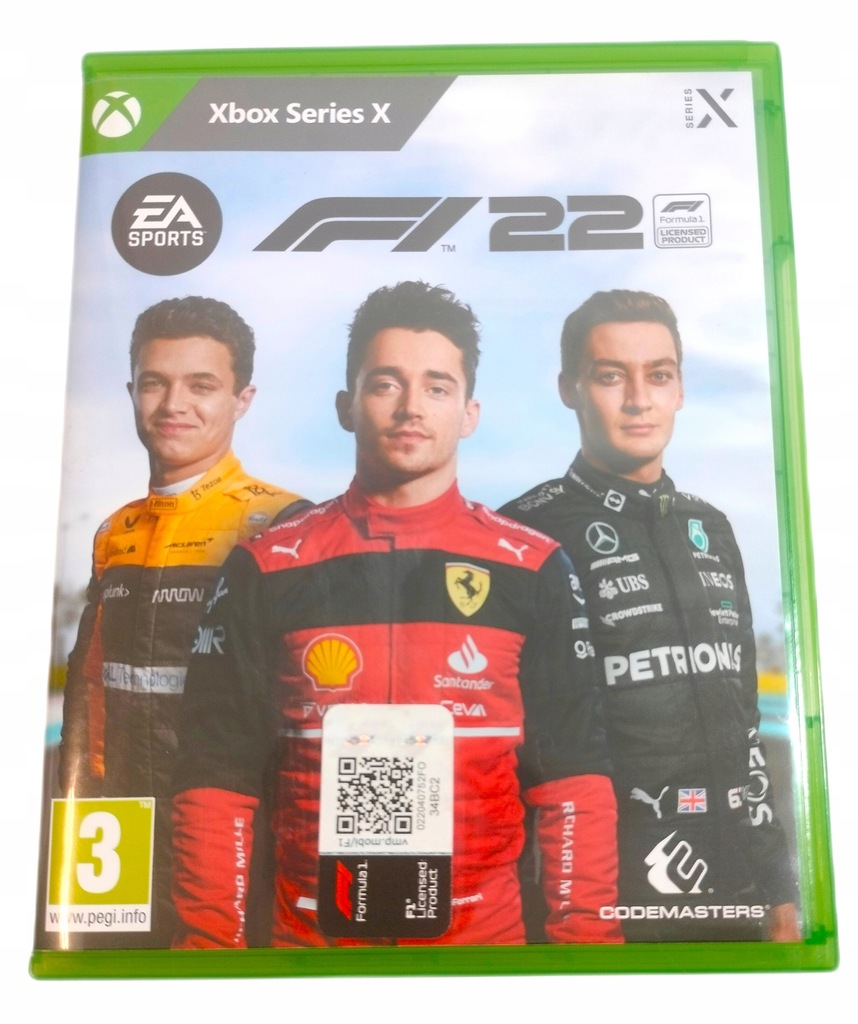 Gra F1 22 Xbox Series X wersja pudełkowa