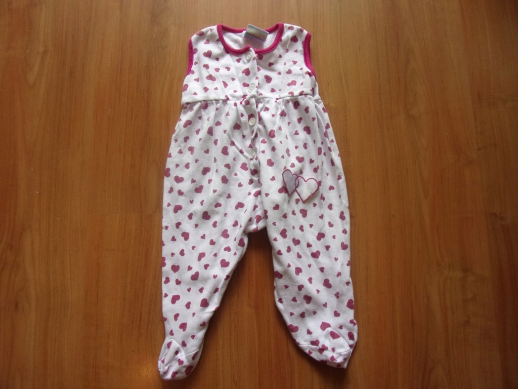 Śpiochy bawełniane w serca 62/68cm Little Astor