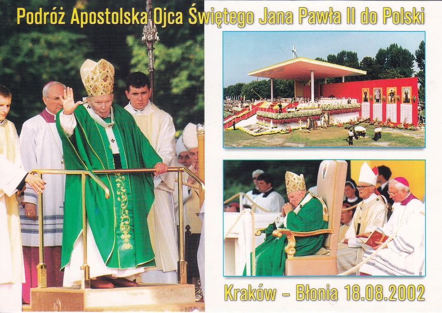 PAPIEŻ - JAN PAWEŁ II - KRAKÓW-BŁONIA - 18.08.2002