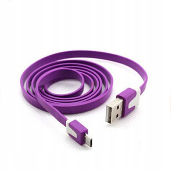 Kabel przedłużacz USB Micro USB 1 metr + Fioletowy