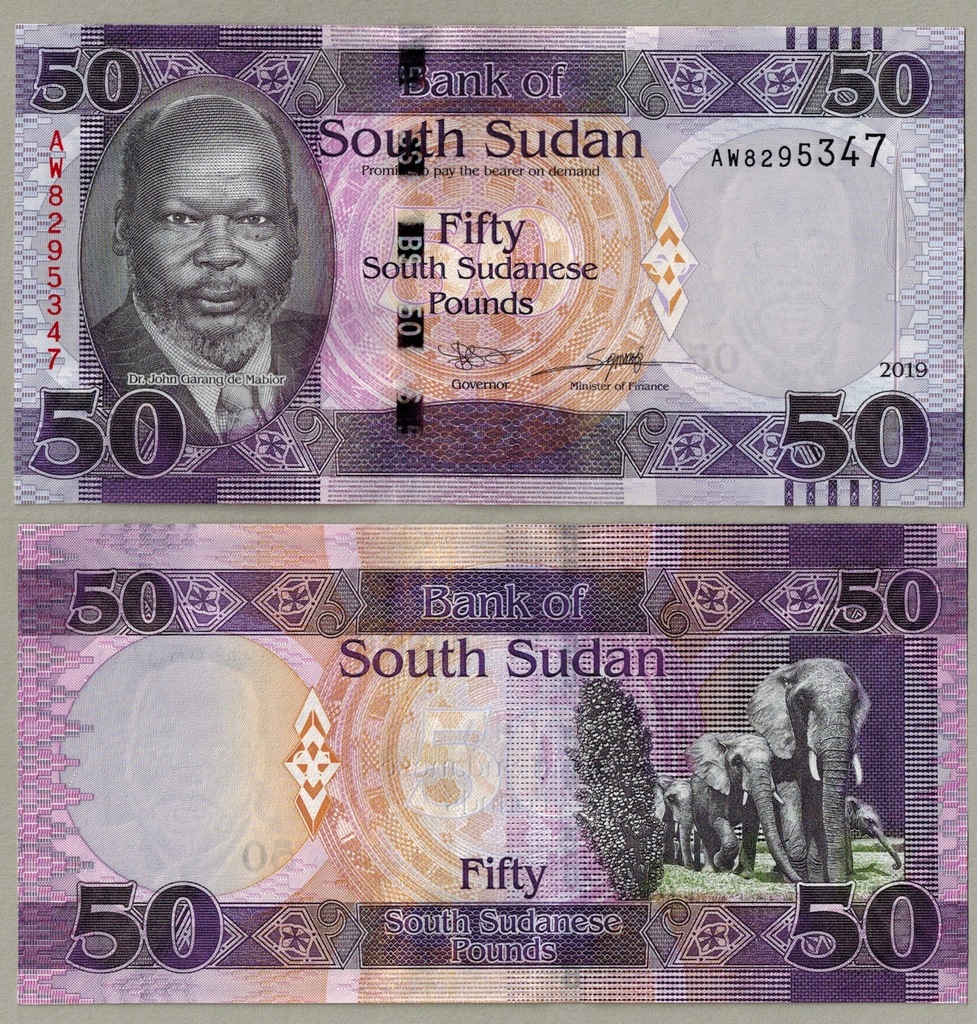 Sudan Południowy 50 Funt 2019 P-14d UNC