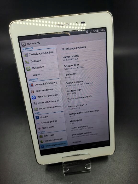 TABLET HUAWEI T1 8 LTE CALI 1/8GB SIM+SD