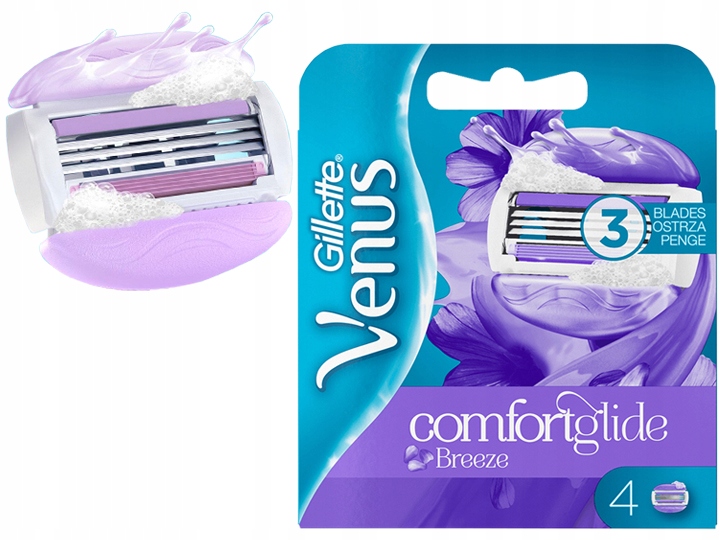 OSTRZA GILLETTE VENUS BREEZE COMFORTGLIDE x4