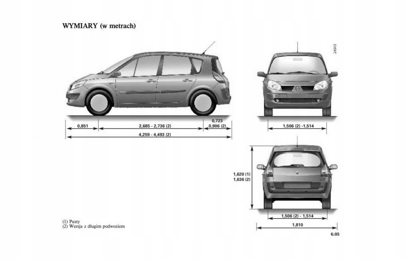 Renault Scenic 5 i 7 osob. 20032006 Instrukcja Ob