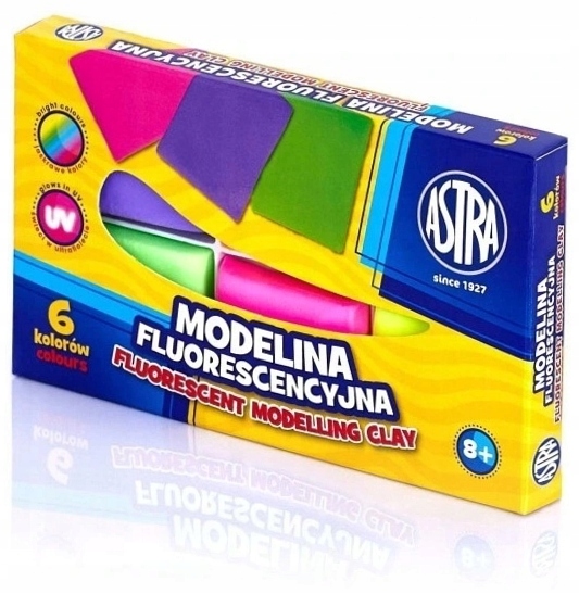 Modelina fluorescencyjna 6 kolorów