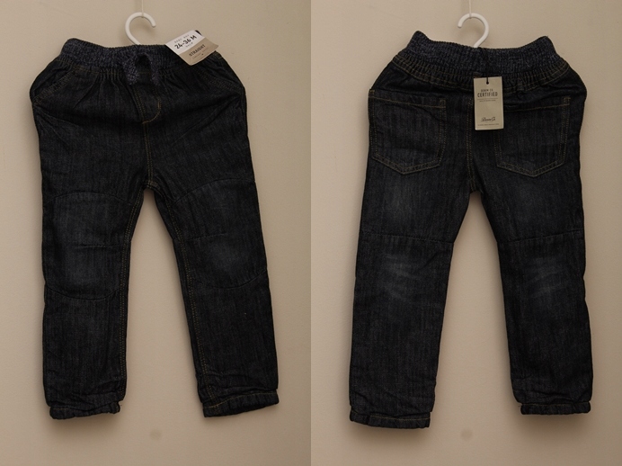 Jeansowe spodnie na gumce DENIM, nowe, 92-98cm