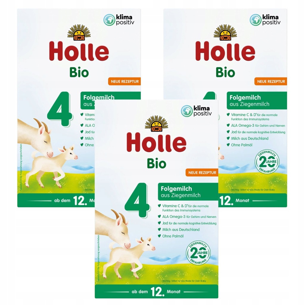 HOLLE 4 mleko mod. następne kozie 12m+ 3 x 400 g