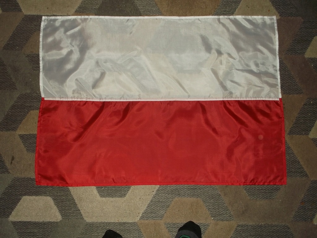 FLAGA POLSKI FLAGI POLSKA 90x65 cm - połysk