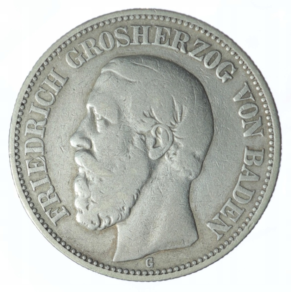 2 marki - Friedrich - Badenia - Niemcy - 1888