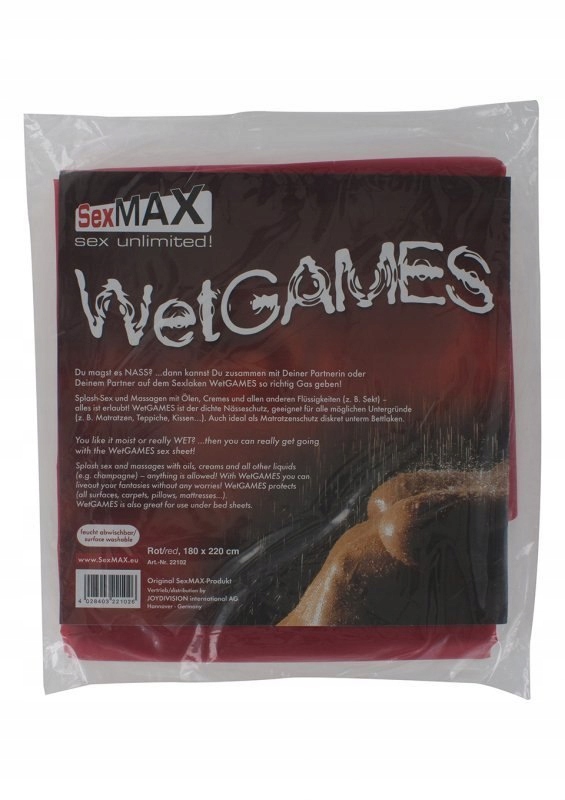 BDSM-SexMAX WetGAMES Sex sheet, 180 x 220 cm, red Boss of toys