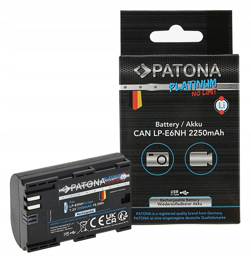 Akumulator Patona Platinum LP-E6NH z USB-C do