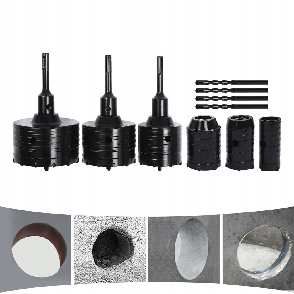 Concrete Drills Set with Round Shank & Hexagon Socket Cap Screw
