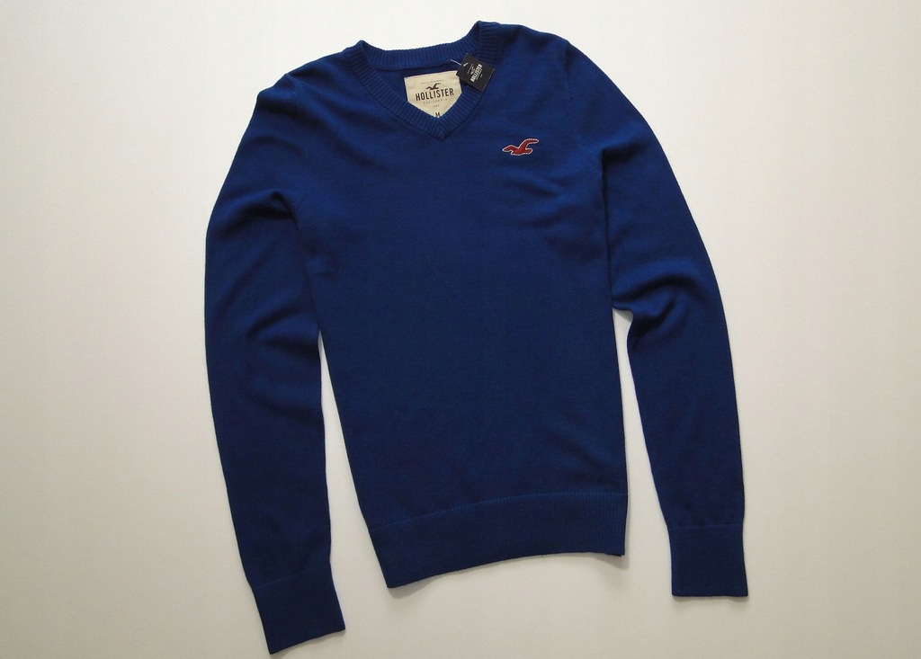 Sweter HOLLISTER Wool Merino z Wełną Azzuro / M