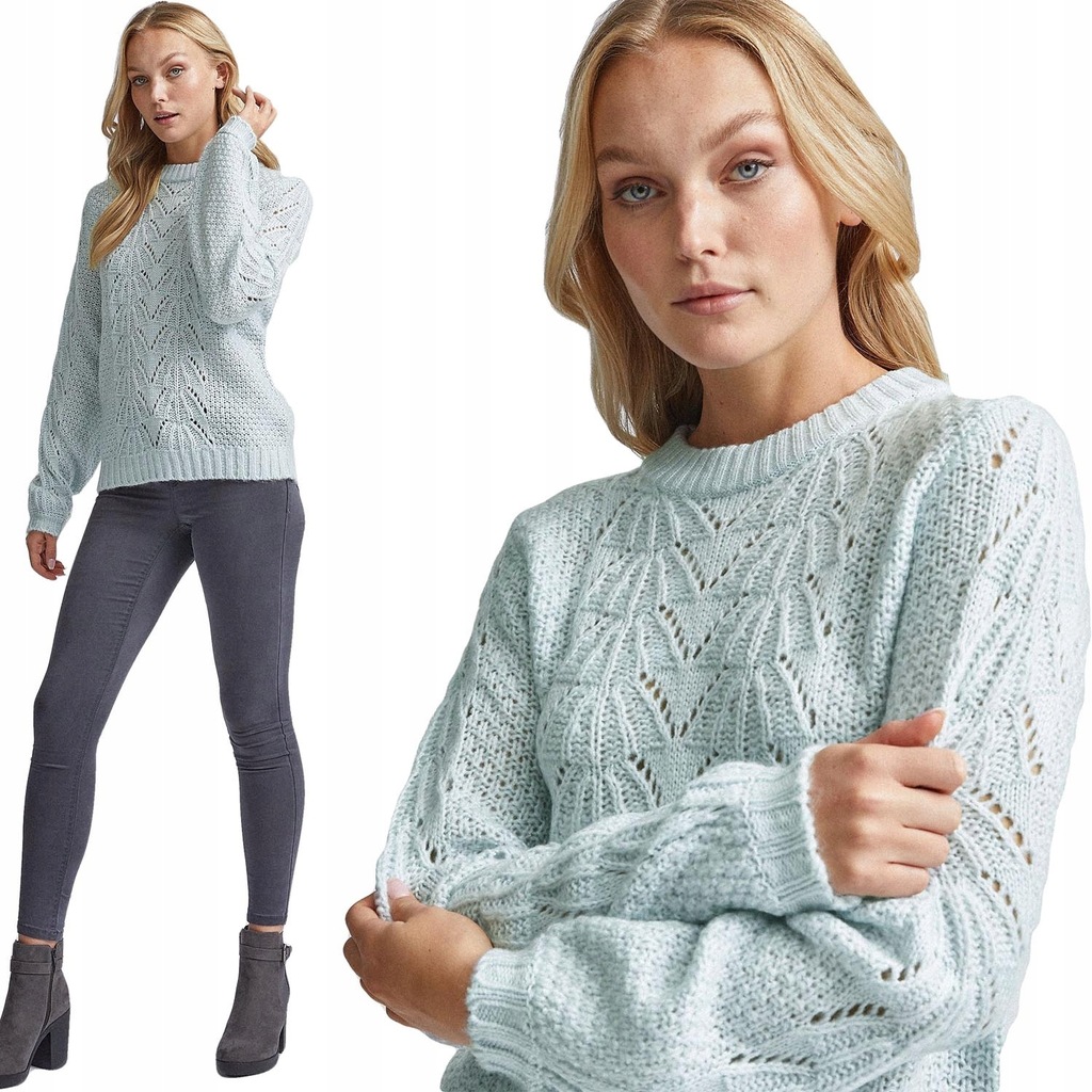 DP Seledynowy Modny Kobiecy Sweter Oversize XL 42