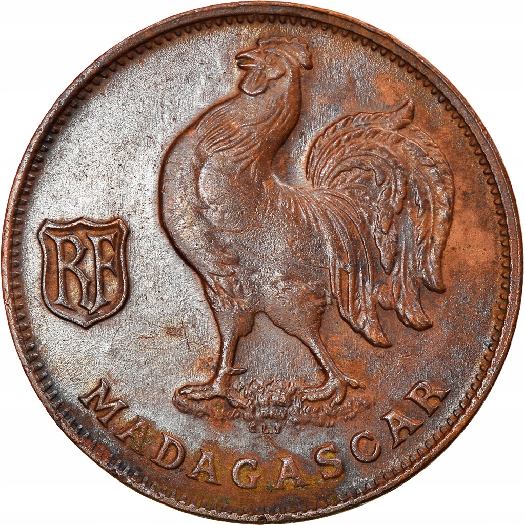 Moneta, Madagascar, Franc, 1943, Pretoria, AU(50-5